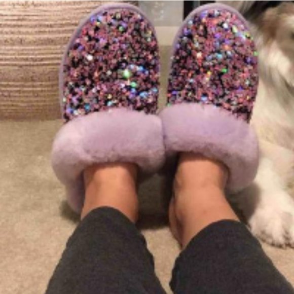 RARE POPULAR UGG Scuffette II Sequin Shearling Slipper LAST PAIR Size 7 - Picture 12 of 13